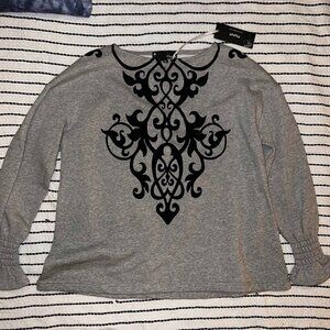 Monet Embellished Sweater Shirt, NWT